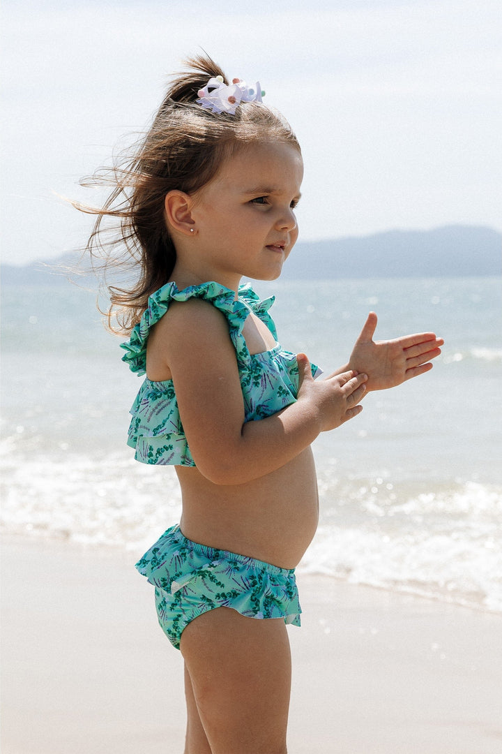 Moda Praia Infantil, Biquíni para Bebês e Crianças, com Protecao UV, da Lili Sampedro na Estampa, Lavanda.